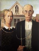 Grant Wood America-s Gothic France oil painting artist